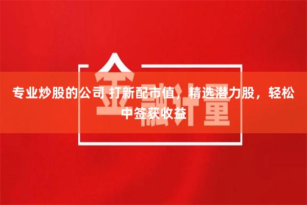 专业炒股的公司 打新配市值，精选潜力股，轻松中签获收益